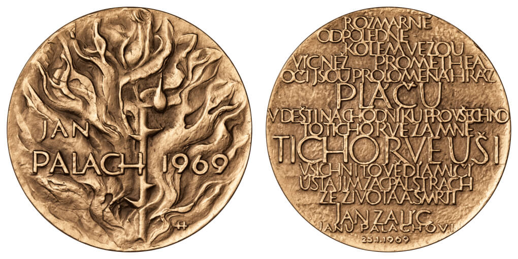 Jan Palach - Sada dvou medailí