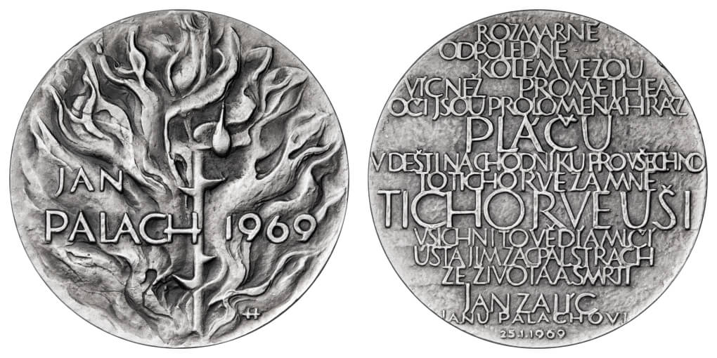 Jan Palach - Sada dvou medailí